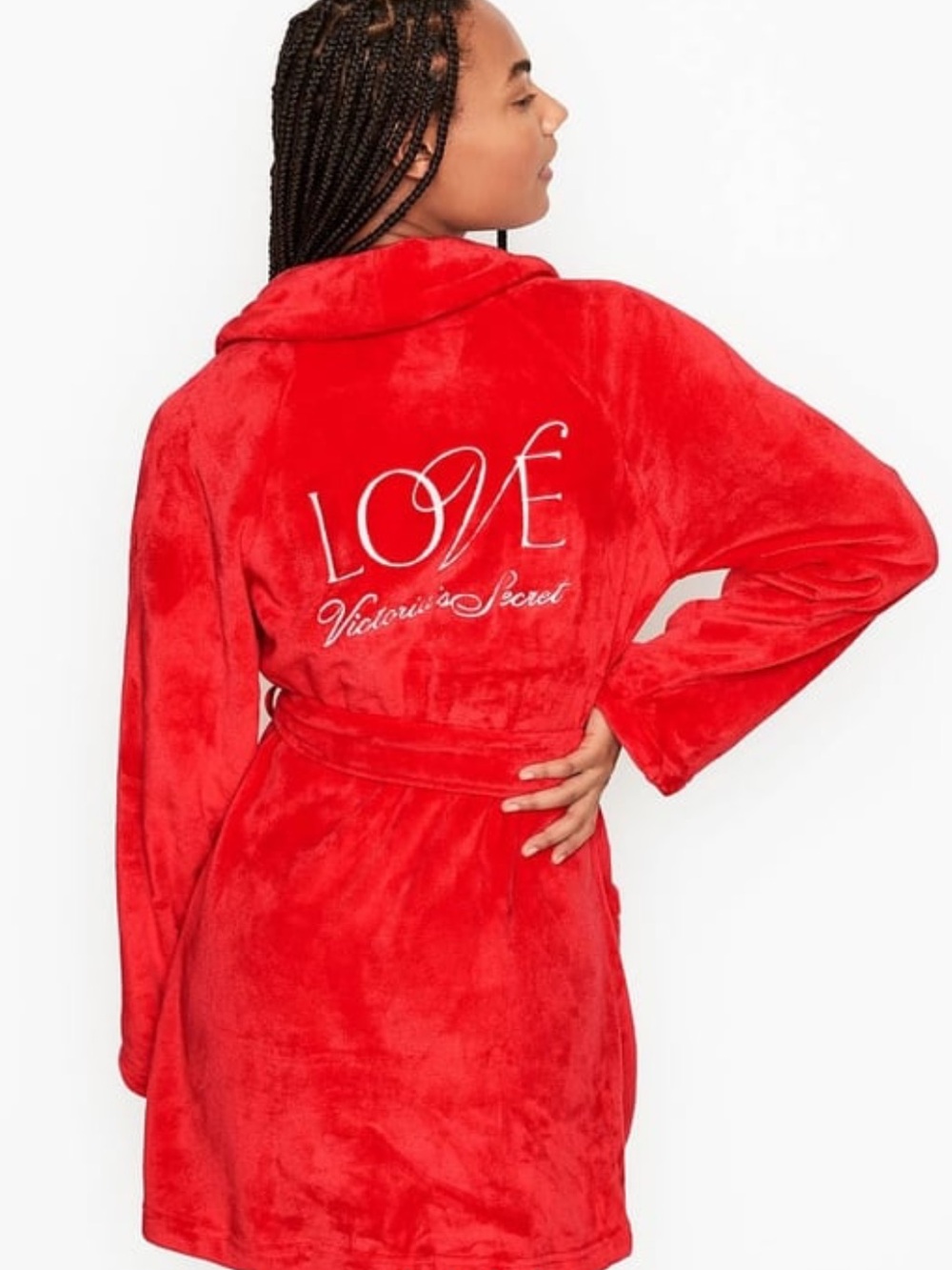 Victoria's Secret Red Plush Love Valentines Robe